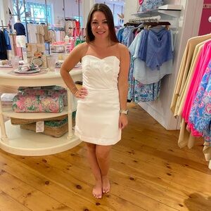 Lilly Pulitzer White Strapless Dress